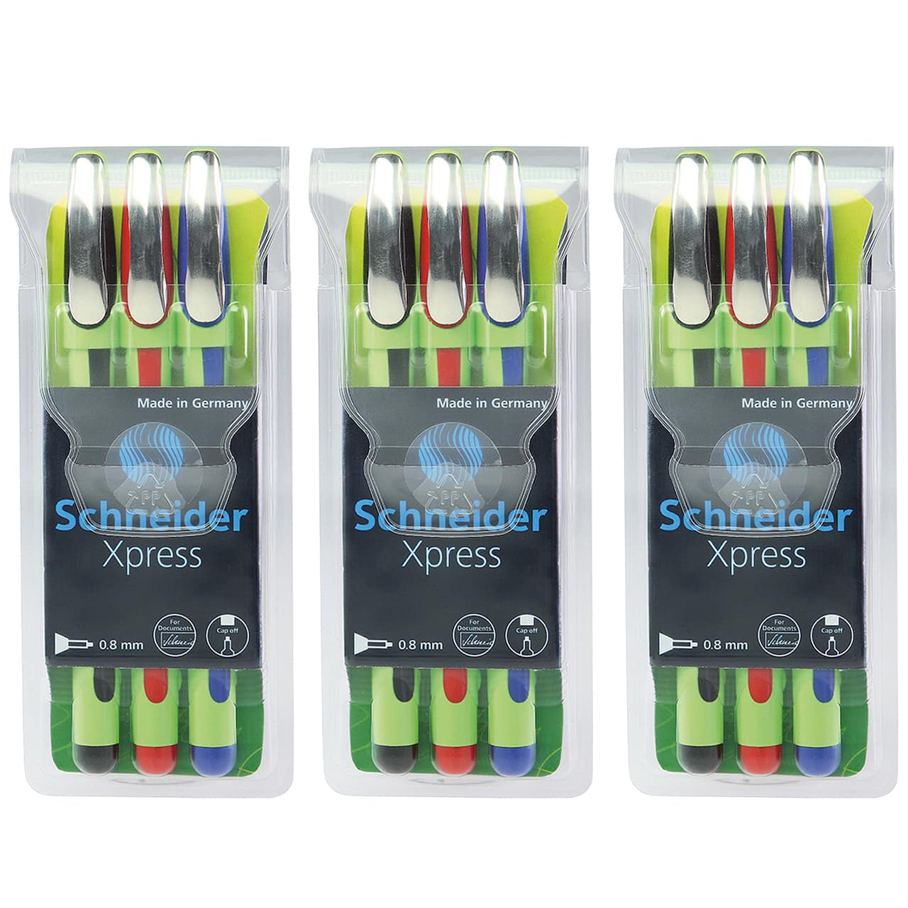 Schneider® Xpress 0.8mm Fiber Tip Fineliner Pen Set, 3ct.